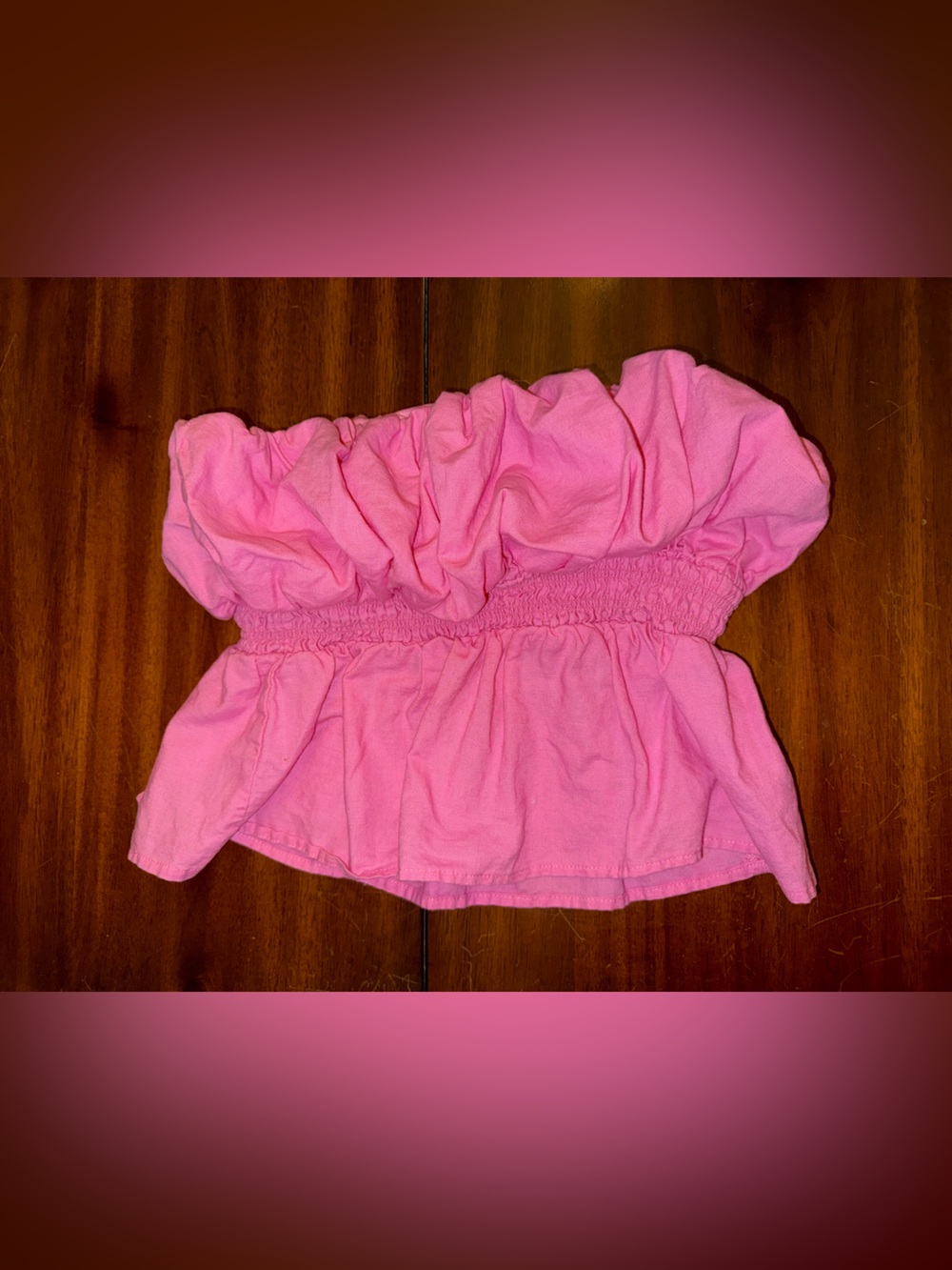 entro Pink Ruffle Tube Top